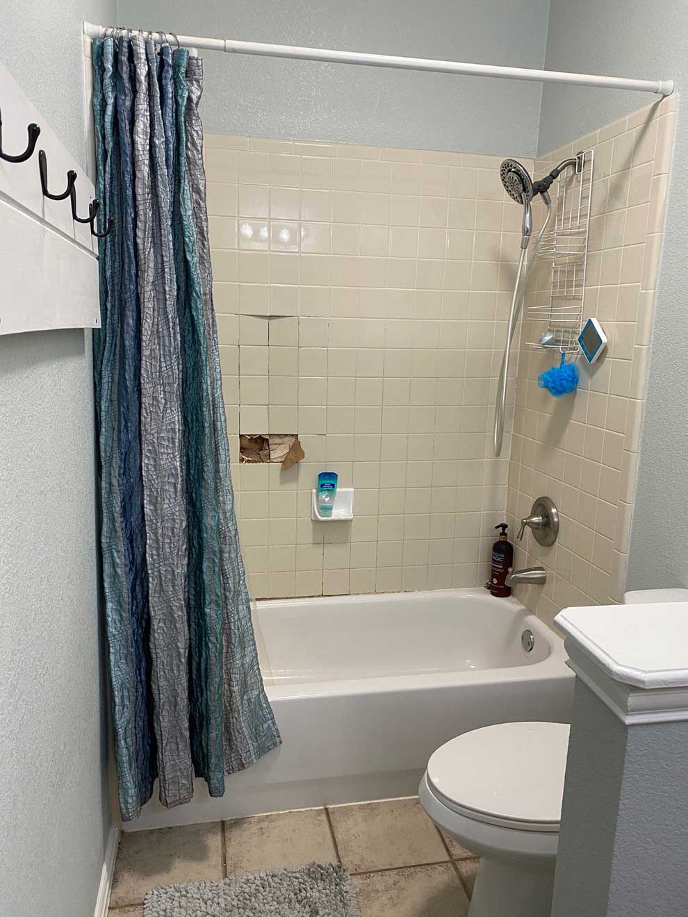 Bathroom Remodel service Before and After by Modern Blu Flower Mound TX